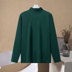 T-shirt à manches longues pour homme, style japonais, couleur unie, col roulé, 270G, poids lourd, prix usine Chine Bangladesh - Product Image 3
