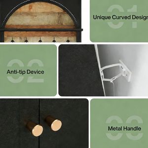 Appendiabiti Minimalista da Ingresso con Scarpiera Integrata, Stile Arredamento Soggiorno, in Metallo e Tessuto per Vestiti - Product Image 4
