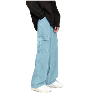 Pantalones Vaqueros de Hombre de Alta Calidad, Nuevo Diseño, Estilo Casual a la Moda, Color Sólido, Cómodos, Elásticos, de Tiro Medio, de Lona, de Secado Rápido - Product Image 4