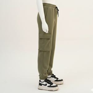 Pantalon de jogging homme en tissu Oxford 100% coton, best-seller, grandes poches, taille élastique, grammage lourd, coupe oversize, couleur pierre - Product Image 3