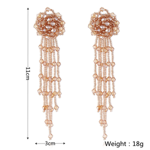 Colorful Seed Beads <b>Earrings</b> Handmade Long <b>Tassel</b> Beads <b>Earrings</b> for Women Beach Jewelry by MD HANDICRAFTS - Product Image 4