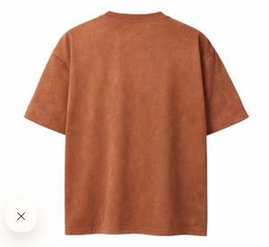 เสื้อถักผู้ชายสไตล์วินเทจสีพื้นแบบโอเวอร์ไซส์ลำลอง แขนสั้น ผ้าฝ้าย 100% ระบายอากาศ แห้งเร็ว ไม่ยับ - Product Image 5