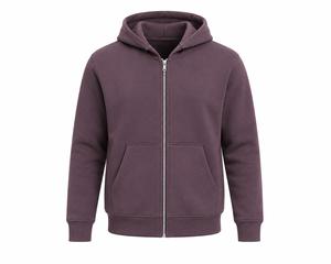 Sweat-shirts à capuche zippés pour hommes en molleton épais personnalisés, 100 % coton French Terry, écologiques, streetwear, hiver, vente en gros - Product Image 2