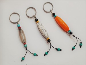 2024 DZI Premium Stone Keychains Commercial & Personal Use Wholesale Keyrings - Product Image 4