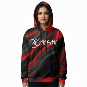 Sweat à capuche unisexe surdimensionné de qualité supérieure pour l'hiver, avec broderie et impression par sublimation intégrale, conçu pour les marques de mode streetwear - Product Image 1