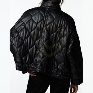 Chaqueta de Cuero para Mujer de la Mejor Calidad, Transpirable, con Cremallera Completa Personalizada, Cuero Genuino, Precio al por Mayor - Product Image 5