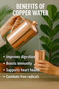 Handmade Pure Copper <b>Water</b> Jug, Ayurveda Health Benefits - Product Image 4