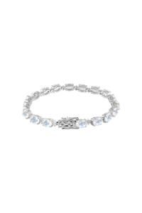 Pulsera de Piedra Lunar Arcoíris y Circonita Cúbica en Plata de Ley 92.5 KLSB-20134 - Product Image 3