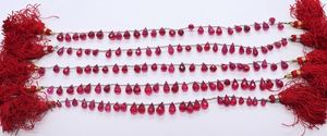 Perles de Corindon Rubis de Qualité AAA, Facettées en Forme de Goutte, Véritables Perles de Rubis Briolette, Perles de Gemmes en Forme de Goutte Premium, Perles de Rubis en Vrac de Qualité Supérieure - Product Image 4