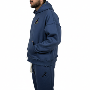 Trajes Deportivos de Invierno para Hombre, Sudaderas con Capucha, Felpa Lisa Teñida, Secado Rápido, Transpirable - Product Image 2
