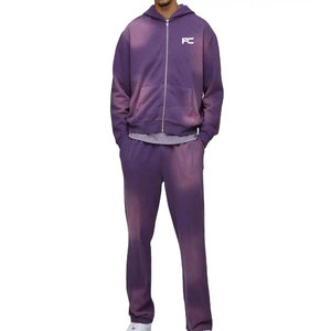 Survêtement à capuche uni pour homme, coupe classique, 100 % coton, respirant et léger pour l'hiver, idéal pour la gym, l'entraînement, les loisirs et les activités de plein air - Product Image 1