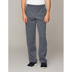 Men's Dark Gray Cotton Sweatpants <b>Elastic</b> Waist Casual Jogging Pants Side Pockets Midweight Knitted Autumn Wear - Product Image 5