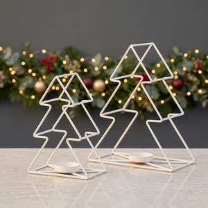 Wholesale Latest Metal Wire <b>Christmas</b> <b>Tree</b> Shape Tea Light Holders for Home Tabletop Decoration - Product Image 2