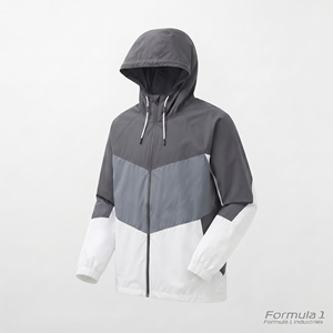 Windbreaker <b>Jacket</b> High Quality Men's Hooded Color Blocking Racer <b>Jacket</b> Windproof Spring Sporty Zipper Closure Regular Fit - Product Image 3