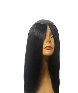 Light <b>Brown</b> Brazilian Remy Human Hair Topper for Women High Density 150% Tangle Free 20 Inches <b>Medium</b> Length Glueless for Base - Product Image 5