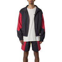 Conjuntos de Chaqueta Cortavientos de Invierno al por Mayor, Estilo Casual, con Bloques de Color, OEM, Camisetas Cortas de Poliéster de Tres Tonos, Trajes Deportivos de Dos Piezas