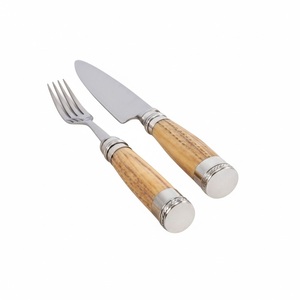 Wholesale <b>Vintage</b> Mid-Century Modern Stainless Steel <b>Cutlery</b> <b>Set</b> With Rosewood Handles & Brass Inlay Manufacturer Direct Supply - Product Image 6