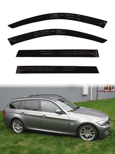 Protectores de Ventana para Auto BMW Serie 3 E91 Estate 2006-2011, Acrílico Negro Transparente Slimline GCS, 4 Piezas, con Cinta 3M, Taiwán - Product Image 2