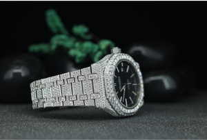 Reloj de cuarzo octogonal de lujo para hombre con incrustaciones de diamantes |   Reloj de pulsera de acero inoxidable con diamantes estilo hip hop al por mayor - Product Image 6