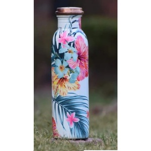 100% Pure Plain <b>Copper</b> Water <b>Bottle</b> Use 1000 ml Water Storage <b>Drinking</b> <b>Bottle</b> Hotel Restaurant Tableware Decoration <b>Bottle</b> - Product Image 3