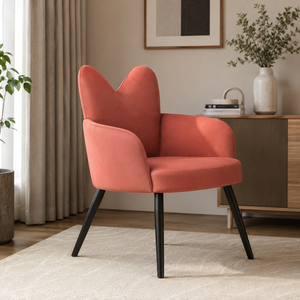 INTELLIGENTIA WOODS Luxury Modern Upholstered Accent <b>Chair</b> with Premium Fabric and Powder Coated Metal Legs for Living Room Home - Product Image 3