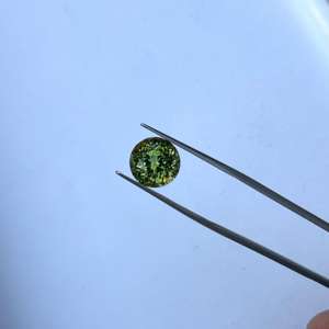 Loupe de qualité supérieure, tourmaline verte menthe, pierre précieuse naturelle, taille brillante ronde, pierre brute pour la fabrication de bijoux, vente en gros, OEM - Product Image 4