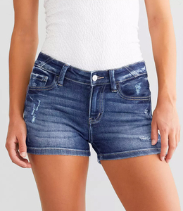 Nuevos Shorts Vaqueros de Mezclilla para Mujer, Cintura Alta, Ajustados, Estilo Vintage, Elásticos, Desgastados, para Verano - Product Image 6