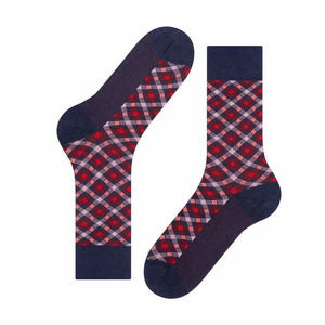 Chaussettes de sport pour adultes, logo personnalisé OEM, mode automne-hiver, chaussettes élégantes à motifs, chaussettes pour hommes 100% coton - Product Image 6