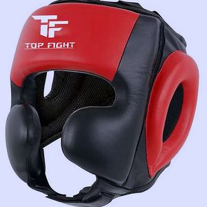 อุปกรณ์ป้องกันศีรษะสำหรับชกมวยสีเหลือง ยี่ห้อ Top Fight รุ่น PU แบบผูกเชือก ระบายอากาศได้ดี เหมาะสำหรับการฝึกซ้อมและการต่อสู้ สำหรับผู้ใหญ่ ฝึกศิลปะการต่อสู้ - Product Image 3