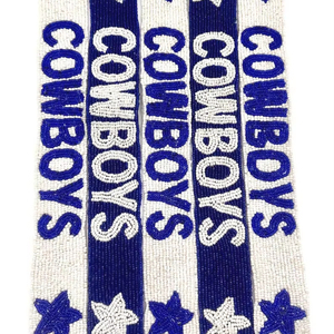 Cowboys Beaded Purse Strap Clear <b>Bag</b> Strap Adjustable Handmade Cowboys Beaded <b>Bag</b> Strap Fan Gift Idea <b>Camera</b> Strap - Product Image 1