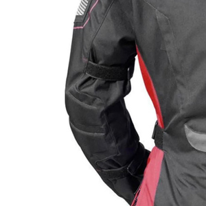 Women's Black Red <b>Motorcycle</b> Riding <b>Jacket</b> Full Sleeve Windproof All Seasons Adult <b>Jacket</b> - Product Image 5