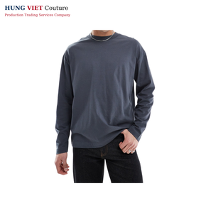 Boxy Hip Length Tee avec Manches Longues Earth Tone Turquoise Tissu Tricoté Lourd Collection Automne 2025 - Product Image 5