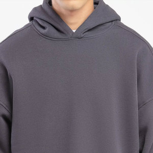 เสื้อสเวตเชิ้ตมีฮู้ดสีเทาสำหรับผู้ชายและกางเกงมีเชือกผูก ชุดวอร์มขายาวทรงหลวม สีพื้น ผ้าฝ้าย 100% เหมาะสำหรับใส่ในฤดูใบไม้ร่วง - Product Image 6