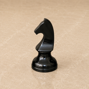 Luxury Black <b>Chess</b> Knight Sculpture Hand Polished Stone Finish Premium <b>Table</b> Decor Modern Home Office Display Accent Figurine - Product Image 5
