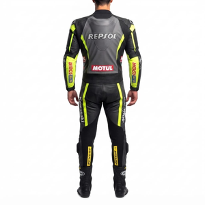 Combinaison de course Zonda Pro pour homme, 1 pièce, en cuir de vache véritable/cuir de kangourou, style MotoCP, combinaison de course sur circuit, niveau de protection 2 - Product Image 2