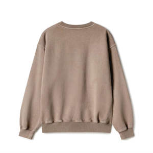 เสื้อสเวตเชิ้ตผ้าฝ้ายฟลีซหนานุ่ม 400 GSM แบบคอวีทรงหลวมสไตล์วินเทจ รุ่น Custom Mineral Wash - Product Image 2