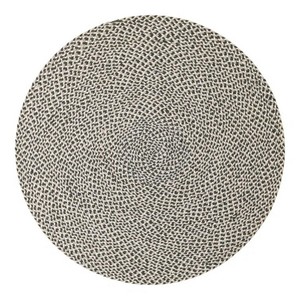 Round Geometric Jute Area Rug With Rubber Backing Modern Flat Weave Living Room Floor <b>Mat</b> Non <b>Slip</b> Home Decor - Product Image 1