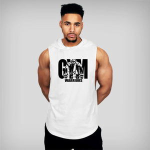 Débardeur à capuche sans manches pour hommes et garçons, personnalisable avec logo, prêt à expédier, pour le sport et la gym, vente en gros - Product Image 4