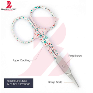 Tijeras para Cutículas con Diseño Personalizado, Tijeras de Manicura Profesionales de Acero Inoxidable con Mango Decorativo - Product Image 2