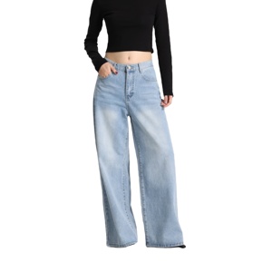 2026 New High Quality Women's Vintage Washed Regular Fit Casual Denim Jeans <b>Overalls</b> Sale Spandex/Cotton Fabric Ankle Breathable - Product Image 1