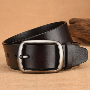 Ceintures en cuir véritable avec logo personnalisé, prix de gros d'usine, boucle automatique pour hommes - Product Image 3