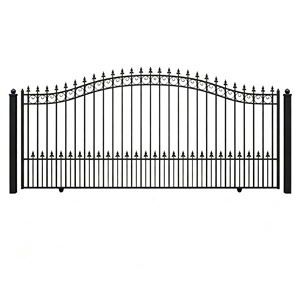 Puerta Doble de Hierro Forjado con Recubrimiento en Polvo KHP, Diseño Resistente al Óxido, Alta Durabilidad, Fácil Montaje, Estilo Minimalista, Apertura Abatible - Product Image 1