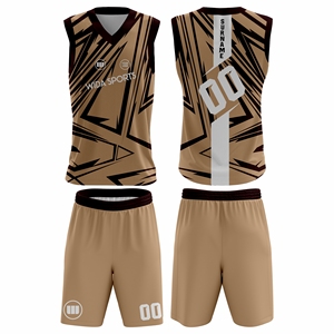 Fabricante de Uniformes de Baloncesto de Alto Rendimiento, Conjunto de Camiseta y Pantalones Cortos Personalizados, Spandex/Poliéster, Cuello en V, Secado Rápido, Malla Transpirable - Product Image 1