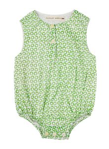 Combinaison bébé premium 100% coton biologique sans manches, body pour nouveau-né, vêtements d'été, imprimé cercle vert - Product Image 2