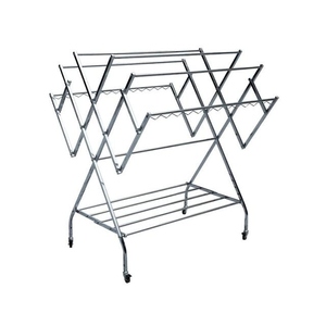 Nuevo diseño de tendedero plegable de acero inoxidable para interiores y exteriores con ruedas y opciones de personalización. - Product Image 1