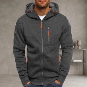 Custom <b>Men</b> Full Zip Hoodie Fleece <b>Jacket</b> with Hood Casual Outdoor Sweatshirt - Product Image 6