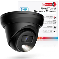 Caméra IP tourelle fixe HITOSINO HIK OEM intelligente hybride IR double lumière blanche 5MP couleur intégrale PoE