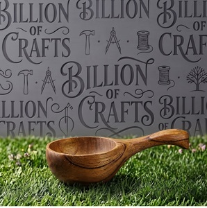 Cuillère en bois naturel, cuillère en bois massif faite à la main, ustensile de cuisine pour la cuisson, la pâtisserie, le service et la préparation des aliments - Product Image 3
