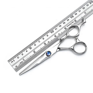 Ensemble de ciseaux à cheveux en acier inoxydable japonais de 6 pouces avec pointe de lame tranchante et manche en acier, coupe de cheveux pour salon de coiffure, or noir - Product Image 3