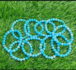 Pulsera de Piedra de Cristal de Turquesa Natural de Calidad de Exportación, Original, Reiki, Feng-Shui, Curativa, Triple Protección, en Venta - Product Image 1